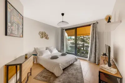 Un ou plusieurs lits dans un hébergement de l'établissement Espace Champerret - 1 Bedroom 4 people