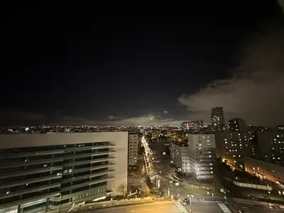 Vue générale sur Courbevoie ou vue de la ville depuis l'appartement