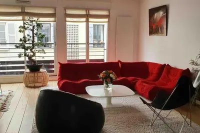 Coin salon dans l'établissement Triplex de luxe 200m2, 5 ch/10-12 personnes.