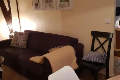 Coin salon dans l'établissement Appartement dans le Marais 3 chambres