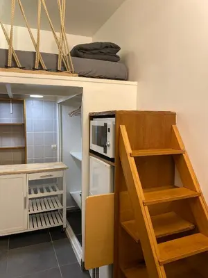 Cuisine ou kitchenette dans l'établissement Le 4