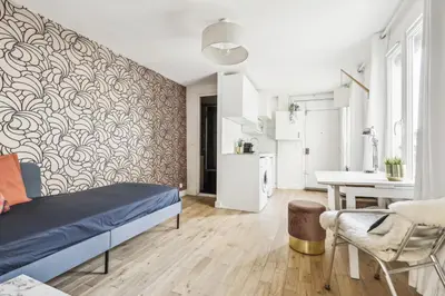 Coin salon dans l'établissement Luxury apartment near Le Marais