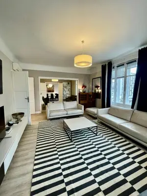 Un ou plusieurs lits dans un hébergement de l'établissement Luxury apartment Times Square district