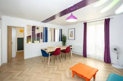Coin salon dans l'établissement Nets Inn apartments - Republique