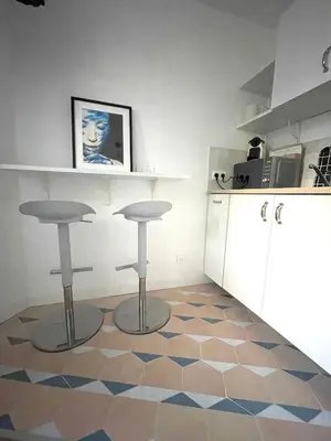 Cuisine ou kitchenette dans l'établissement Dans le triangle d’Or de Boulogne