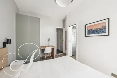 Un ou plusieurs lits dans un hébergement de l'établissement Oasis, superbe appart 3 chambres à Paris 15ème