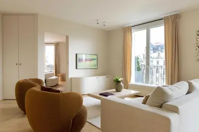 Coin salon dans l'établissement Spacious apartment - 3BR-8P - Eiffel Tower