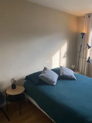 Un ou plusieurs lits dans un hébergement de l'établissement Apartment in Montmartre