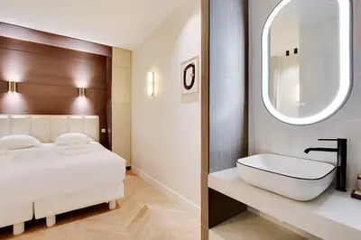 Un ou plusieurs lits dans un hébergement de l'établissement New Home - 1BR-4P - Saint Germain