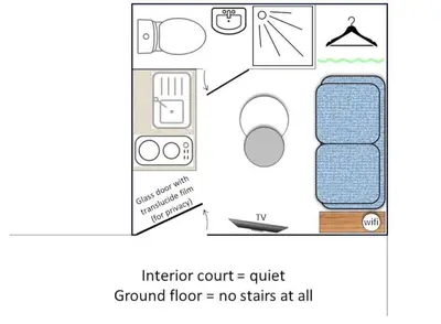Plan de l'établissement Tiny Suite 12 D Paris’s heart!