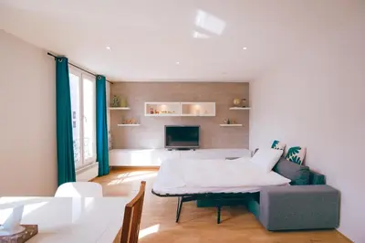 Coin salon dans l'établissement Paris15em Charles Michels Appartement