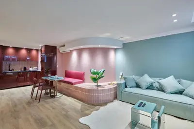 Coin salon dans l'établissement Apartment Center of Paris Bastille by Studio prestige