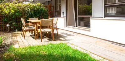 Jardin de l'établissement Appart with Garden - 15 min from Eiffel Tower