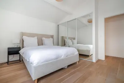 Un ou plusieurs lits dans un hébergement de l'établissement Chaleureux appartement pour 6pers #4