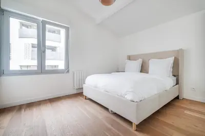 Un ou plusieurs lits dans un hébergement de l'établissement Chaleureux appartement pour 6pers #4