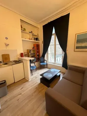 Coin salon dans l'établissement Charmant appartement de 38m² -Quartier Latin