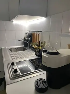 Cuisine ou kitchenette dans l'établissement APP Cozy en plein coeur de Paris