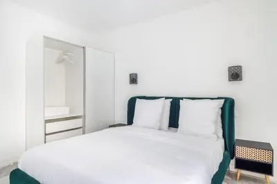 Un ou plusieurs lits dans un hébergement de l'établissement Beautiful flat for 6 people #6