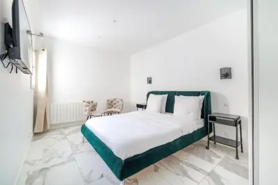 Un ou plusieurs lits dans un hébergement de l'établissement Beautiful flat for 6 people #6
