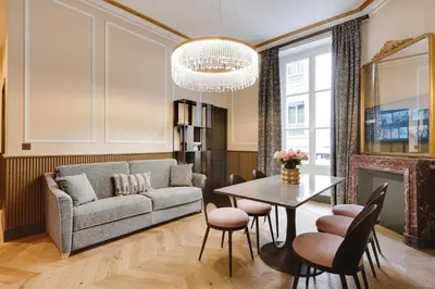 Coin salon dans l'établissement Pick A Flat's Apartments in La Madeleine-Opéra - Rue de l'Arcade