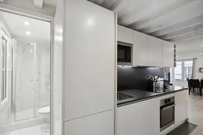 Cuisine ou kitchenette dans l'établissement mandar