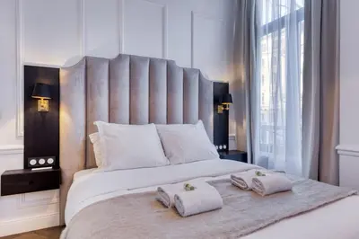 Un ou plusieurs lits dans un hébergement de l'établissement NEW Luxury Flat - Central Area