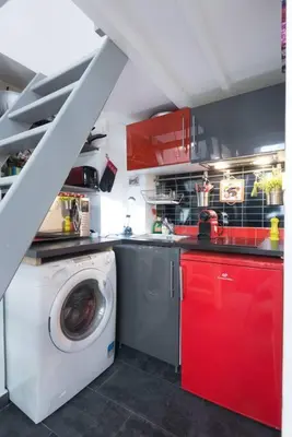 Cuisine ou kitchenette dans l'établissement Ideal for exploring Paris on foot
