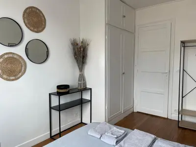 Un ou plusieurs lits dans un hébergement de l'établissement Parfait pour visiter ou travailler près de Paris - Makalu