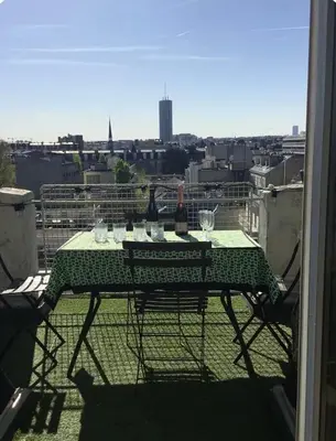 Balcon ou terrasse dans l'établissement 2 bedrooms in the sky !