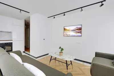 Coin salon dans l'établissement Appartement Cosy pour 4 à La Villette - Paris