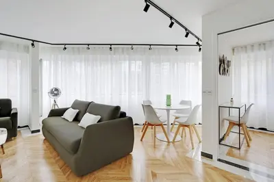 Coin salon dans l'établissement Appartement Cosy pour 4 à La Villette - Paris
