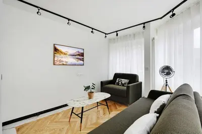 Coin salon dans l'établissement Appartement Cosy pour 4 à La Villette - Paris