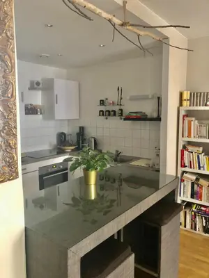 Cuisine ou kitchenette dans l'établissement Apartment Trocadero/Eiffel Tower