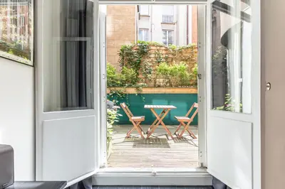 Balcon ou terrasse dans l'établissement Studio sur les Quais de Seine