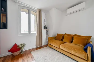 Coin salon dans l'établissement Le Cœur Sacré - 4 personnes Montmartre - Wifi