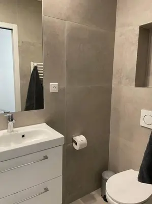 Salle de bains dans l'établissement Bright studio apartment in the heart of Paris