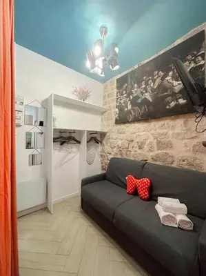 Cuisine ou kitchenette dans l'établissement Charming Studio in the center of Paris