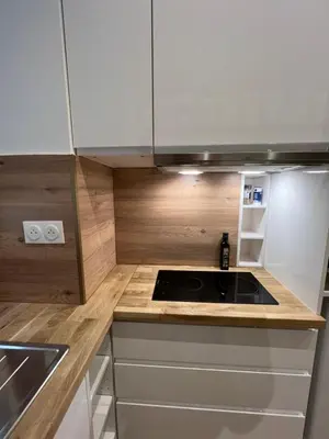 Cuisine ou kitchenette dans l'établissement Charme Cosy au Cœur de Paris