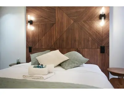 Un ou plusieurs lits dans un hébergement de l'établissement Studio Sacré coeur by Studio prestige