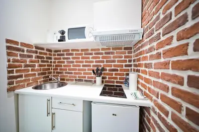 Cuisine ou kitchenette dans l'établissement Loft style apartment