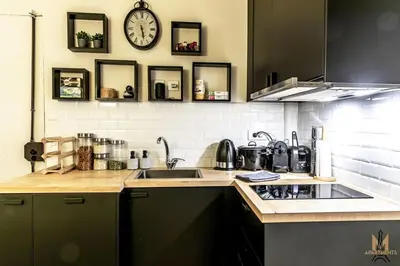 Cuisine ou kitchenette dans l'établissement Montmartre superbe moderne appartement 4 personnes
