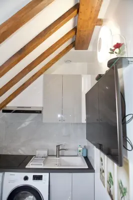 Cuisine ou kitchenette dans l'établissement EIFFEL TOWER - Passy