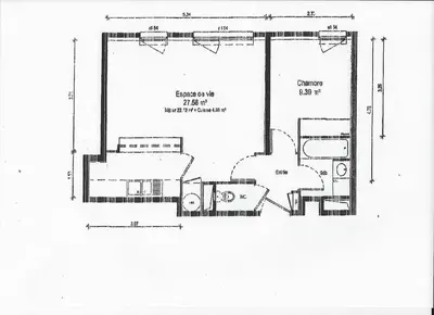 Plan de l'établissement Appartement calme et lumineux à 5 mn de Paris