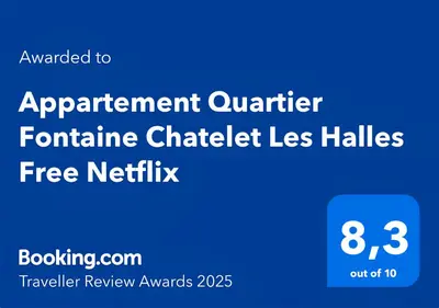 Plan de l'établissement Appartement Quartier Fontaine Chatelet Les Halles Free Netflix