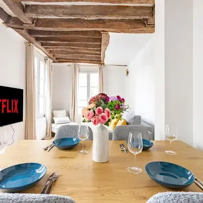 Appartement Quartier Fontaine Chatelet Les Halles Free Netflix