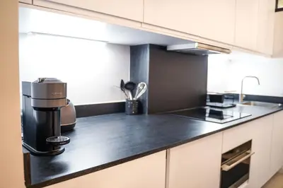 Cuisine ou kitchenette dans l'établissement Charming apartment near Notre-Dame