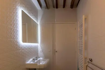Salle de bains dans l'établissement Joli 3 pièces proche Marais