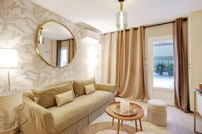 Coin salon dans l'établissement Apartment with terrace - Parc monceau