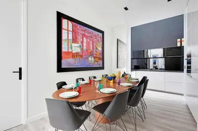 Cuisine ou kitchenette dans l'établissement Superb apartment with hammam -4BR-12P- Bastille