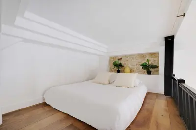 Un ou plusieurs lits dans un hébergement de l'établissement Stunning apartment - 2BR-6P - Grand Boulevard